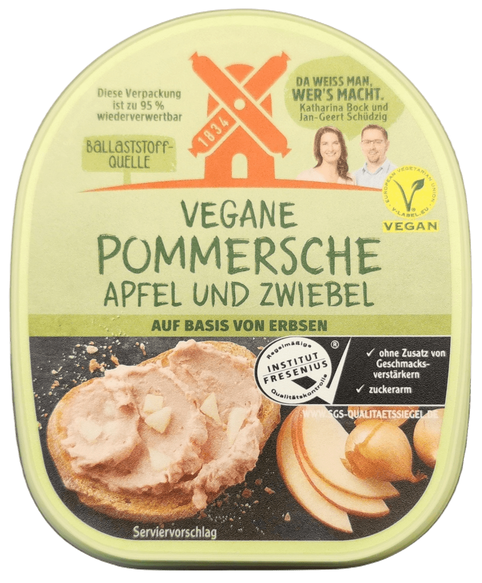 Rügenwalder Mühle: Vegane Pommersche Apfel und Zwiebel