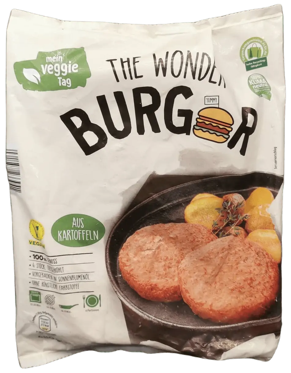 The Wonder Burger freigestellt | Fleischersatz-Produkte.de