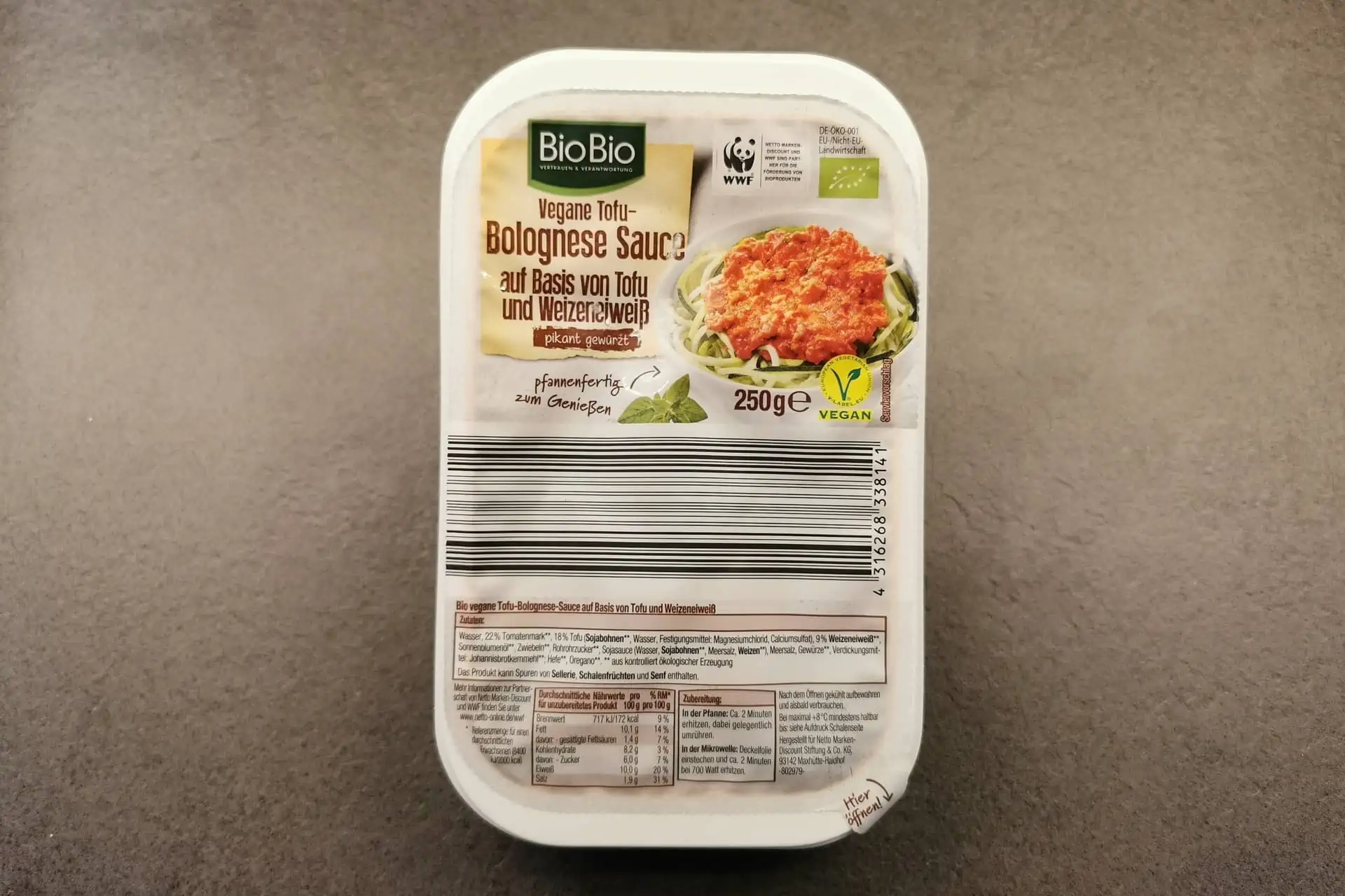 Netto BioBio: Vegane Tofu Bolognese