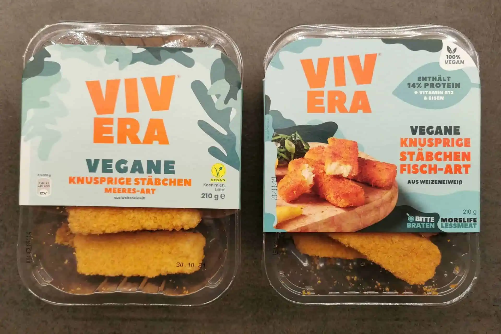 Vivera: vegane knusprige Stäbchen Fisch Meeres Art