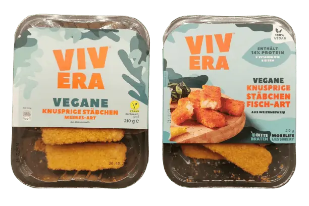 Vivera: Vegane knusprige Stäbchen (Meeres-Art + Fisch-Art)