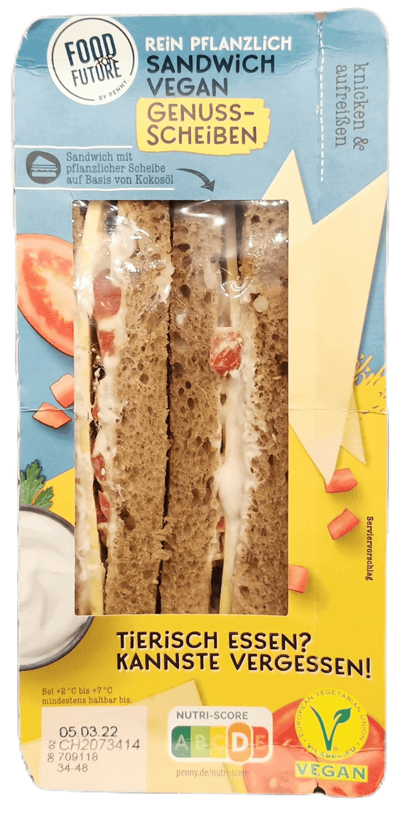 Food for Future: Sandwich Vegan Käse (Genussscheiben)