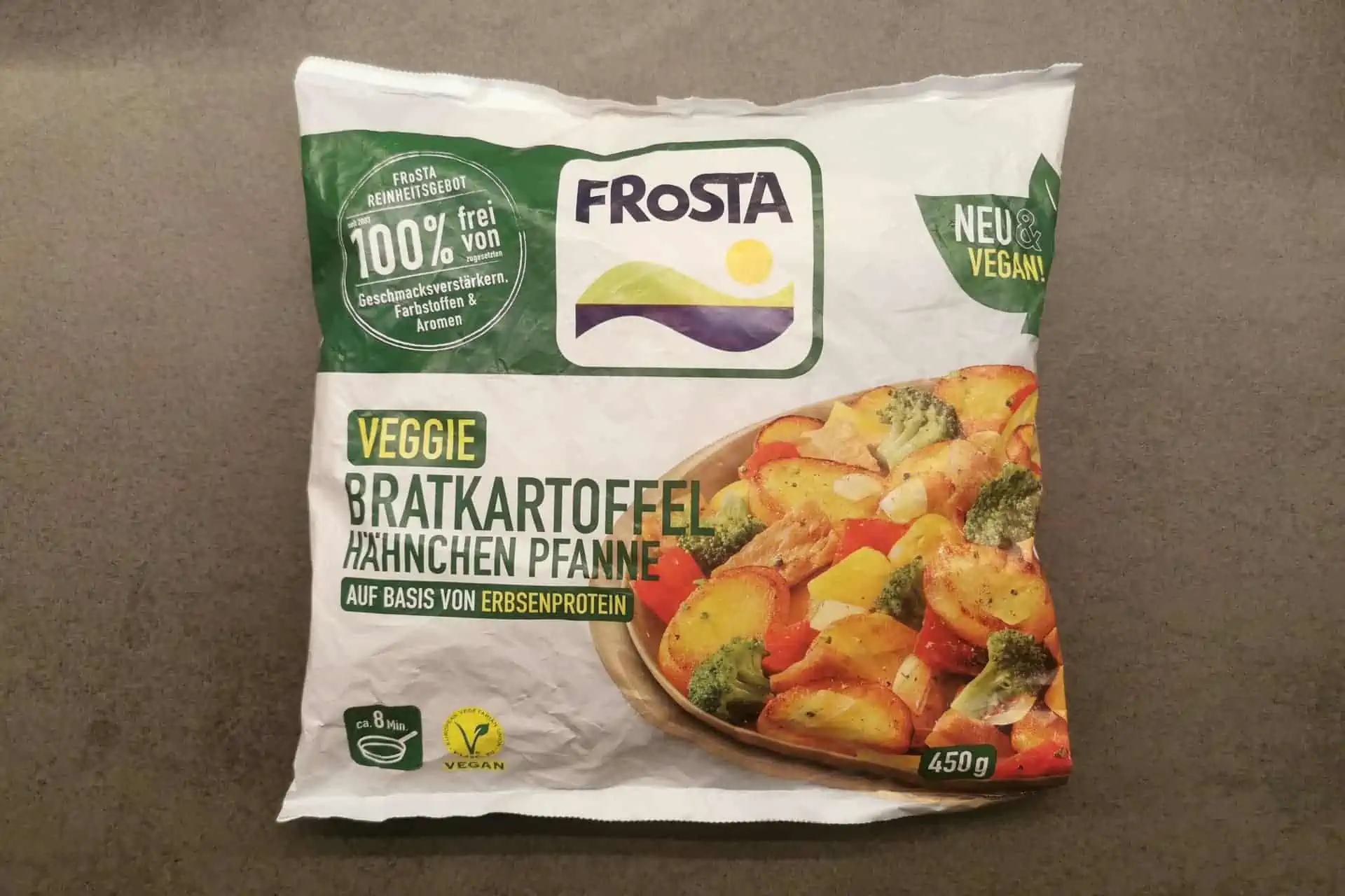 Frosta: Vegane Bratkartoffel Hähnchen Pfanne