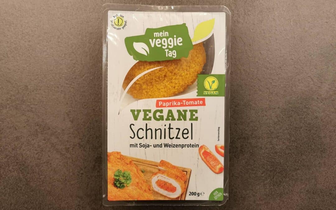 Mein Veggie Tag: Vegane Schnitzel Paprika Tomate