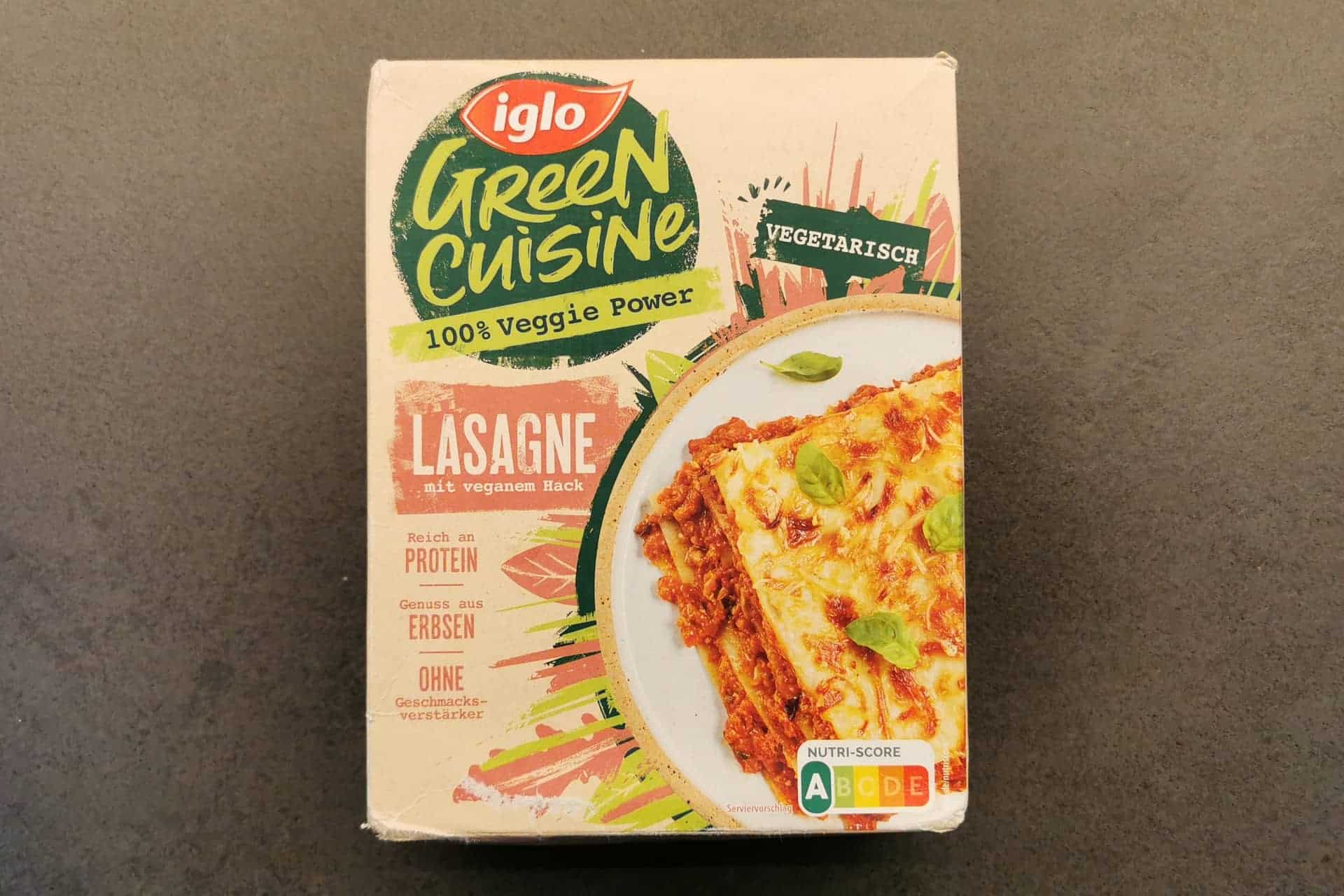 Iglo: Green Cuisine Lasagne mit veganem Hack