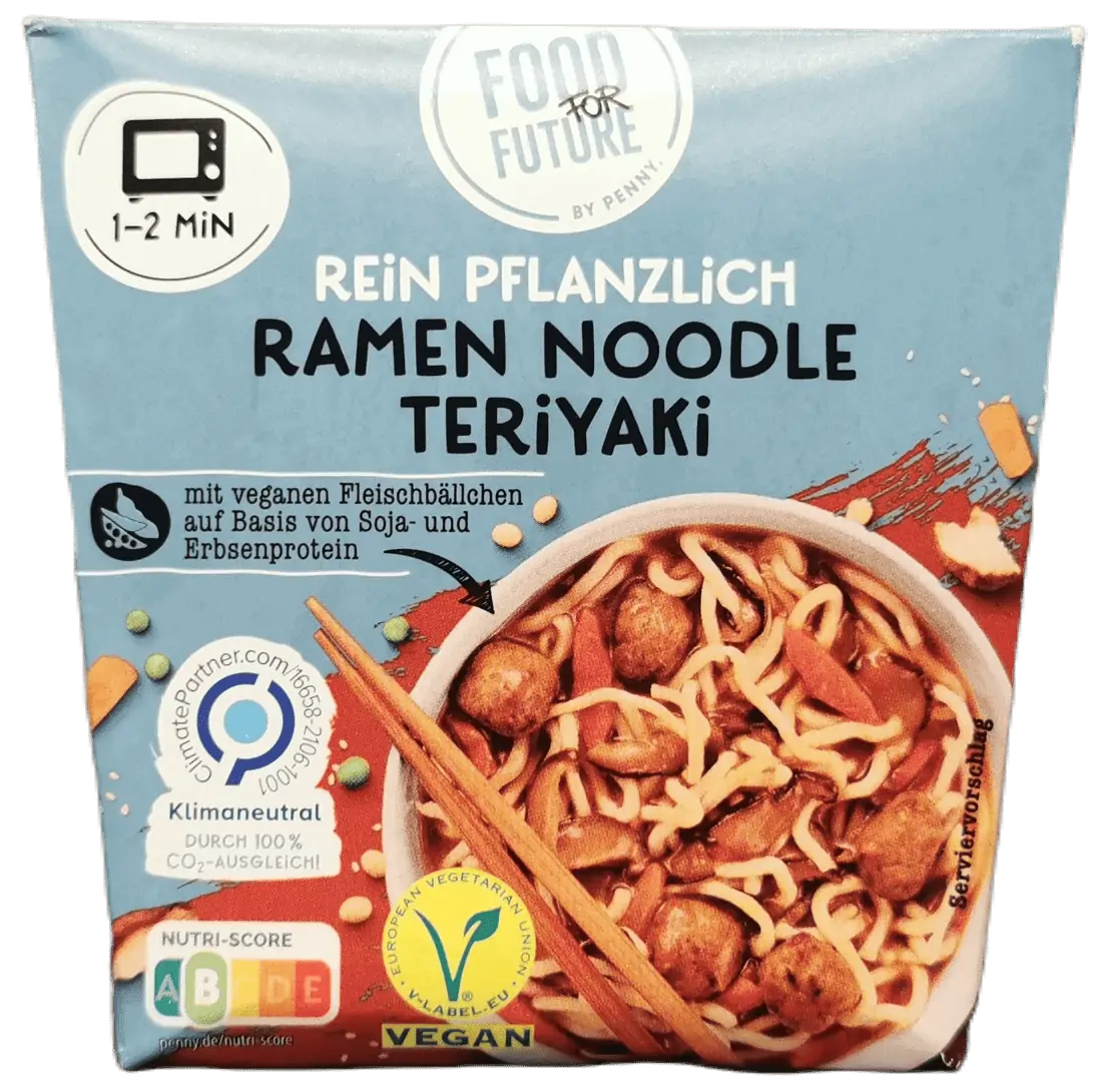 Food for Future Vegane Ramen Noodle Teriyaki freigestellt | Fleischersatz-Produkte.de