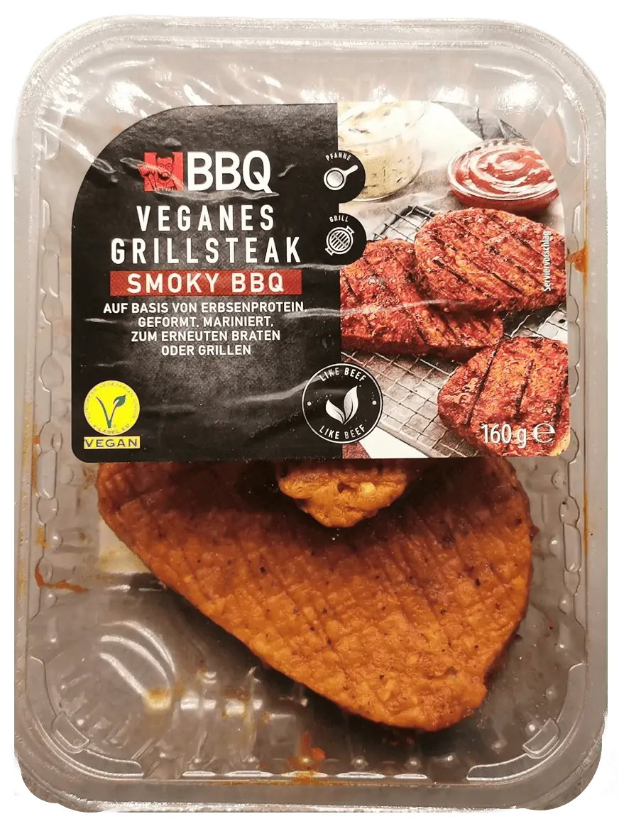Aldi Veganes Grillsteak Smoky BBQ frei | Fleischersatz-Produkte.de