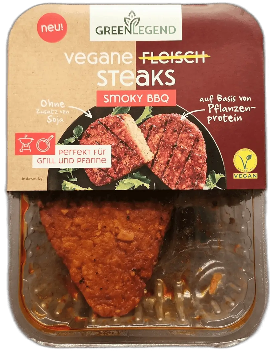 Green Legend Vegane Steaks Smoky BBQ frei | Fleischersatz-Produkte.de