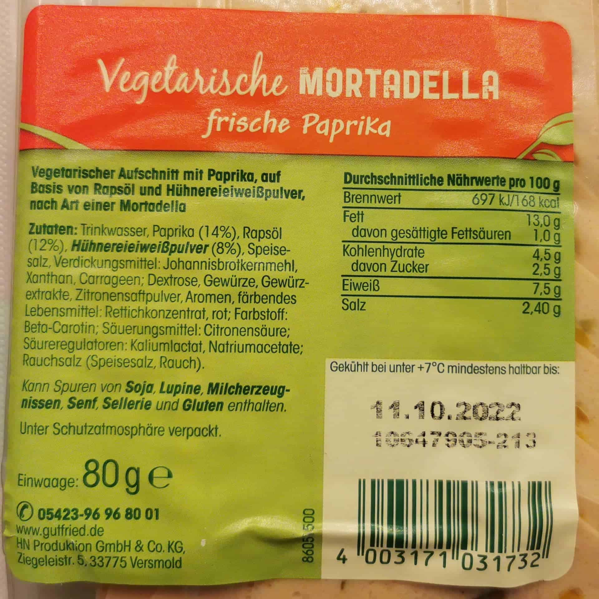 Gutfried - Vegetarische Mortadella Paprika