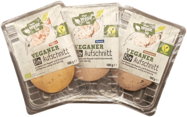 Mein Veggie Tag 3x Veganer Bio Aufschnitt 02 | Fleischersatz-Produkte.de