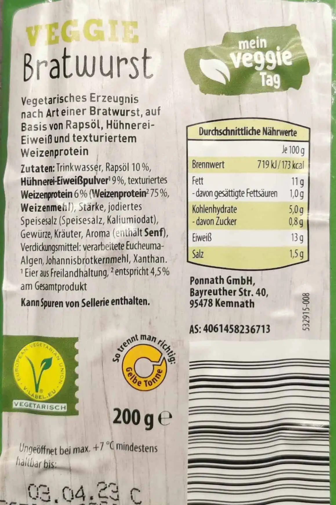 Mein Veggie Tag: Veggie Bratwurst -UPDATE 2023-